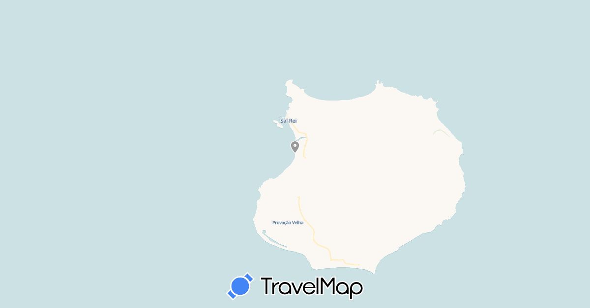 TravelMap itinerary: plane in Cape Verde (Africa)